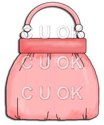 Ref15   Pink Hand Bag Purse    0 17   Commercial Use Clip Art