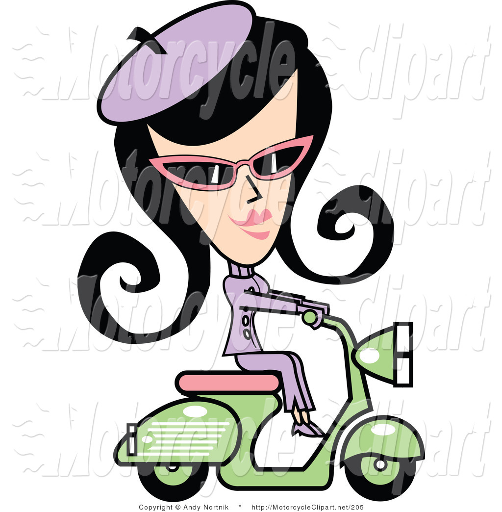 Retro Clipart Transportation Clipart Of A Retro Woman Riding By Andy    