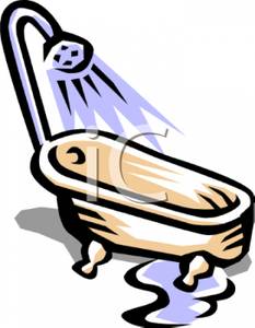 Shower Tub   Royalty Free Clipart Picture