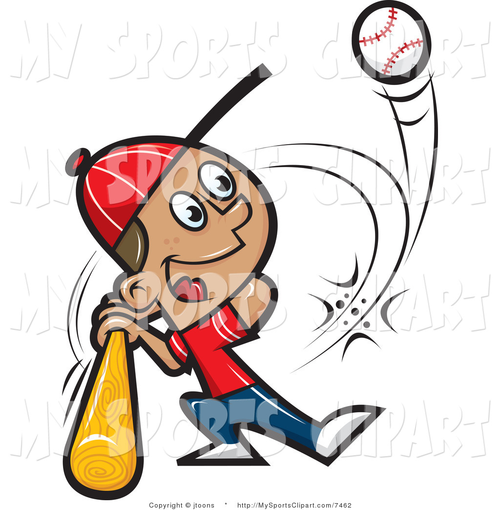 Sports Clip Art Of A Baseball Player Hitting A Ball By Jtoons    7462