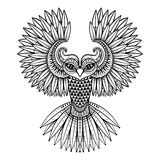 Vector Ornamental Owl Ethnic Zentangled Mascot Amulet Mask Royalty    