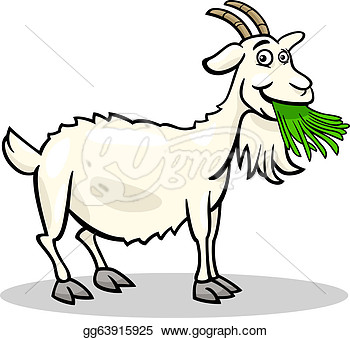 Vector Stock   Goat Farm Animal Cartoon Illustration  Clipart