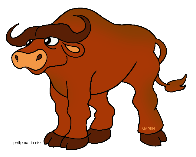 Art Buffalo Clip   Animalgals
