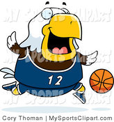 Bald Eagle Playing Basketball In Navy Blue Bald Eagle Playing