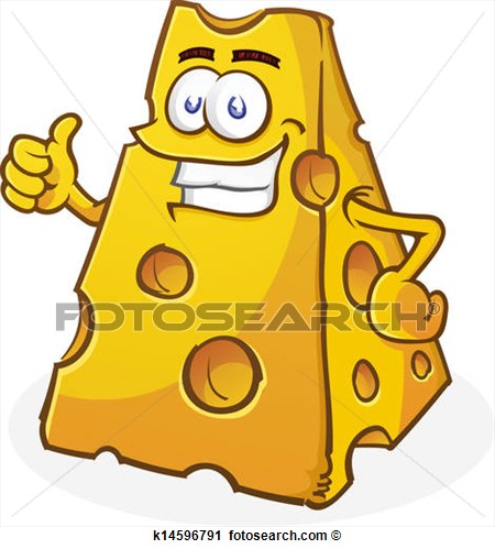 Big Chunk Of Yellow Cheese With A Smiling Face Giving A Big Thumbs