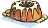 Bundt Cake With White Icing   Royalty Free Clipart Picture