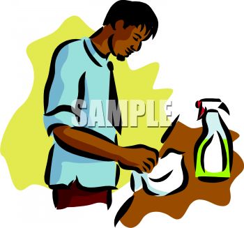 Clipart 0511 1002 2017 2419 A Hispanic Man Cleaning A Counter Clipart