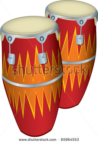 Conga Drums Drawing Congas   Stock Vector Congas