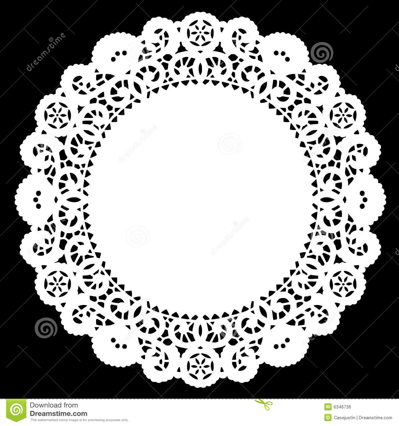 Decorative White Lace Doily Place Mat For Holidays Scrapbooks