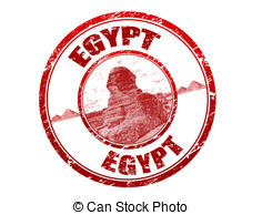 Egipto Grunge Caucho Estampilla Clipart Vectorial