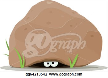    Eyes Hiding Under Big Rock Stone S Hollow  Clip Art Gg64213542