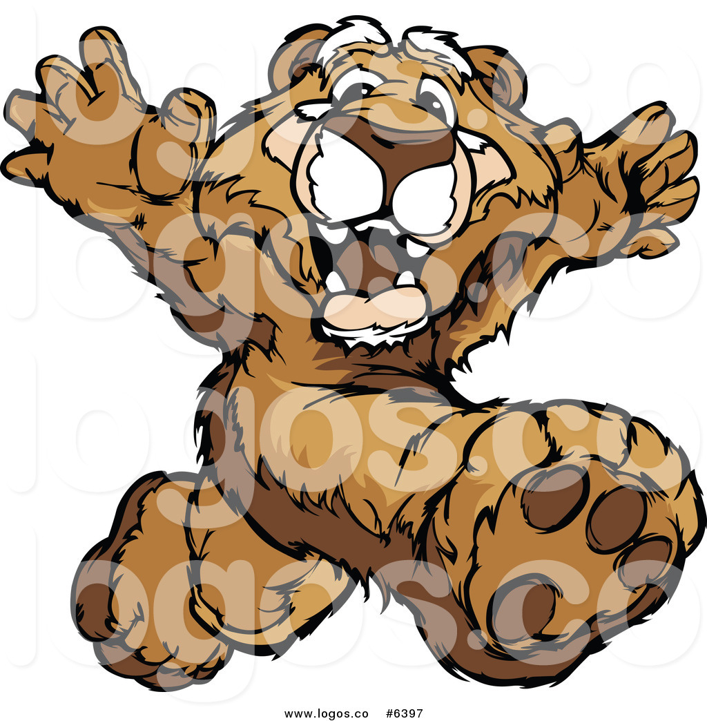 Free Clip Art Vector Logo Of A Cougar Running Track By Chromaco