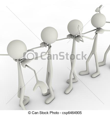 Line   3d Figures Forming A Conga Line Csp6464905   Search Clipart    