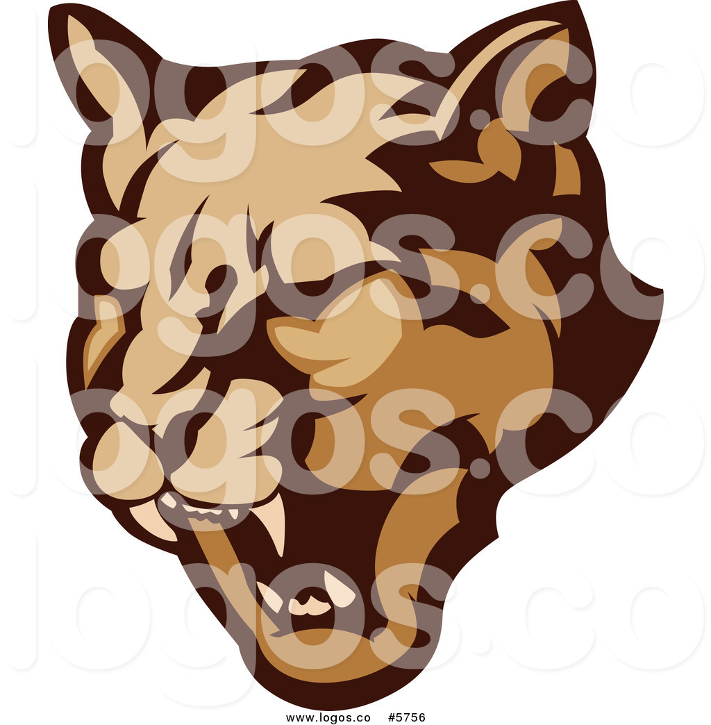 Logo Of A Growling Puma Head Logo Of A Mountain Lion Puma Resting With