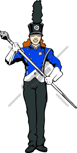 Marching Band Drum Major Clip Art