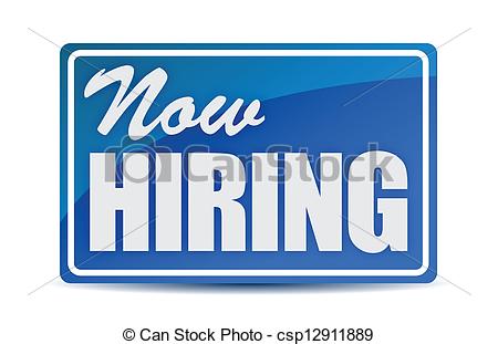 Now Hiring Retail Store Window Style Sign   Csp12911889