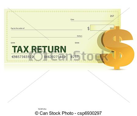 Of Tax Return Check Illustration Design Csp6930297   Search Clipart