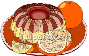 Orange Bundt Cake   Royalty Free Clipart Picture