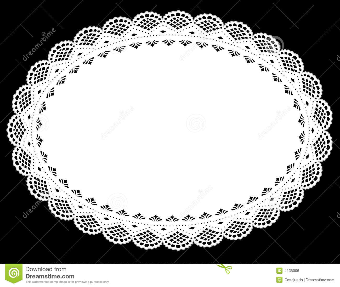 Oval Lace Doily Place Mat Royalty Free Stock Image   Image  4135006