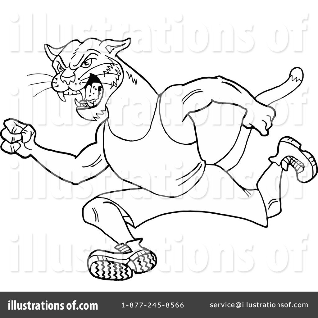 Royalty Free  Rf  Cougar Clipart Illustration By Lafftoon   Stock