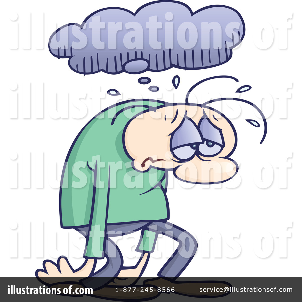 Royalty Free  Rf  Depressed Clipart Illustration By Gnurf   Stock