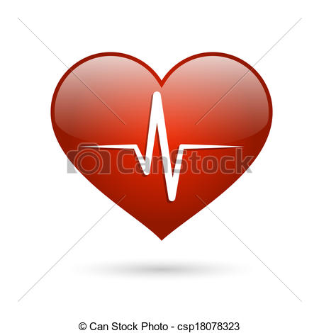 Vector Illustration Of Heart Beat Rate Icon Healthcare And Medical