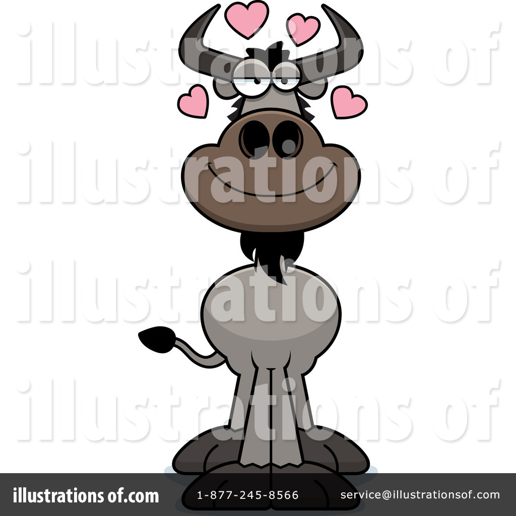 Wildebeest Clipart  1199347 By Cory Thoman   Royalty Free  Rf  Stock