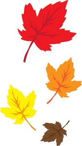 Autumn Clipart Image   Colorful Autumn Leaves Falling To The Ground