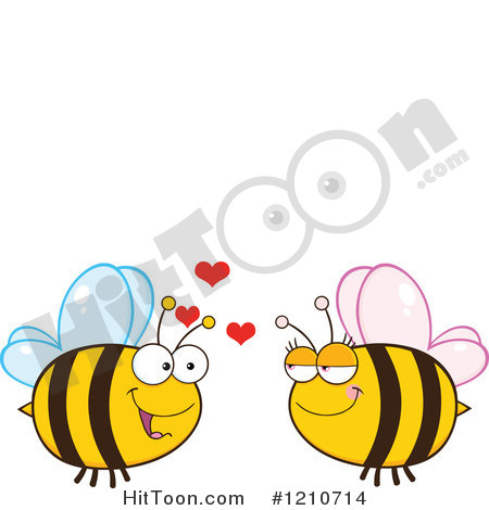 Bee Couple Clipart  1   Royalty Free Stock Illustrations   Vector