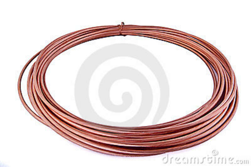 Copper Wire Coil Isolated On White Stock Photo   Image  23699670
