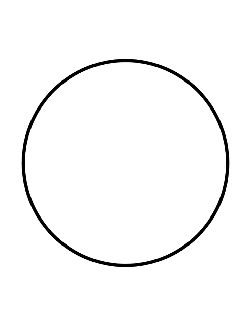 Flashcard Of A Circle   Clipart Etc