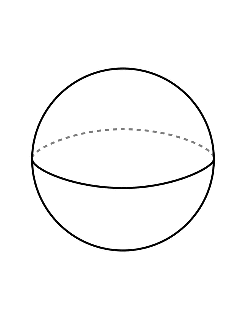 Flashcard Of A Sphere   Clipart Etc