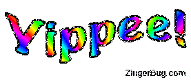 Glitter Graphic Comment  Yippee Rainbow Wiggle Text