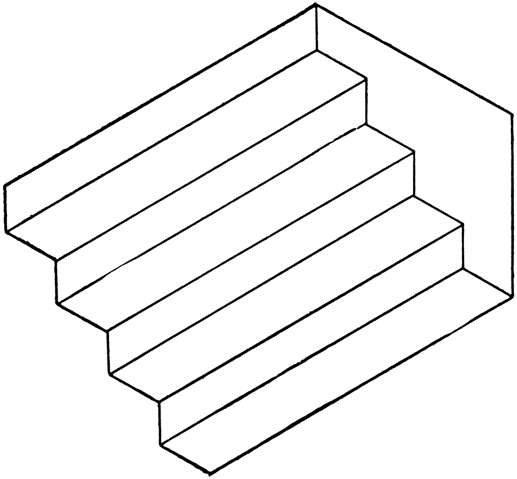 Isometric Of Stairs   Clipart Etc