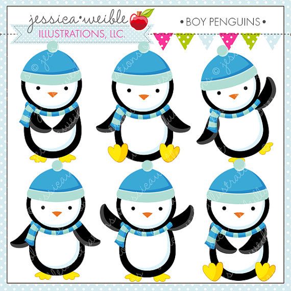 Penguins In Winter Wear   5   Christmas Themed Birthday Party   Pinte