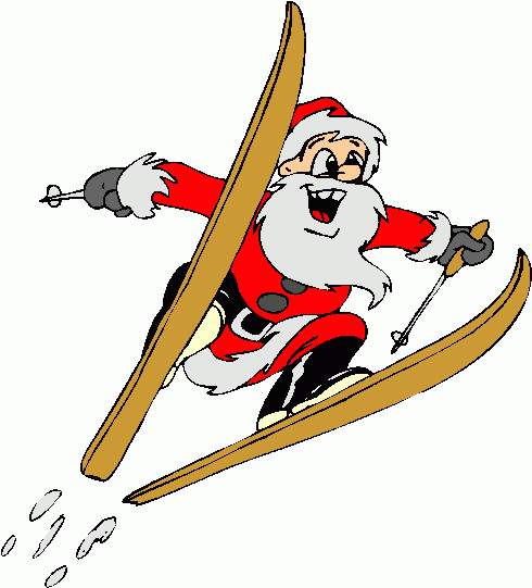 Santa Skiing 1 Clipart Clipart Clip Art