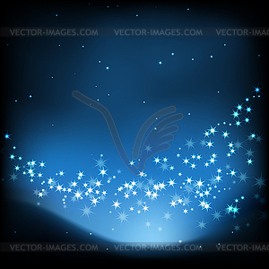 Starry Heaven In Night Background   Vector Clipart