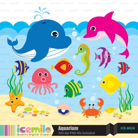Under The Sea Digital Clipart By Icemiloclipart On Etsy  5 00