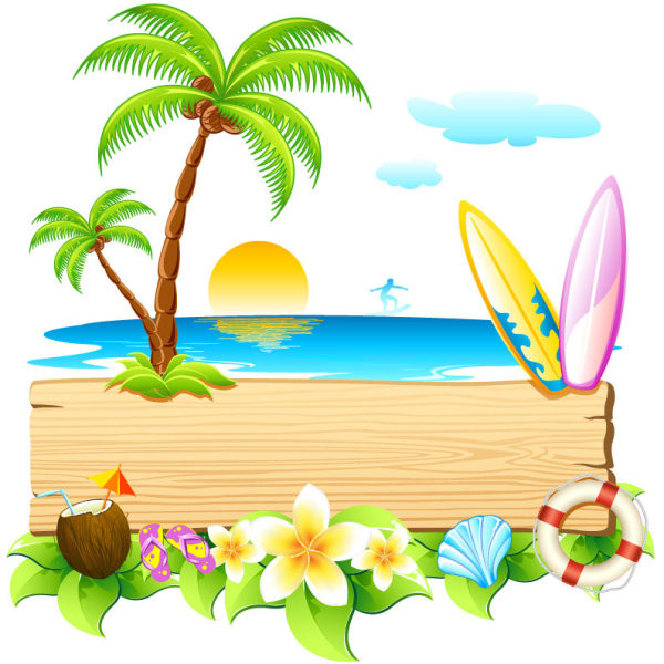 Vacances F  T    Summer Vacation   Clipart