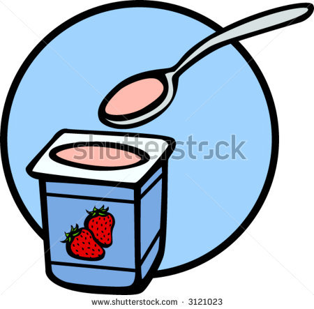 Yogurt Clipart Strawberry Yogurt And Spoon Jpg