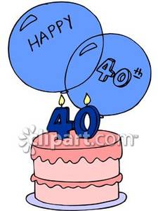 40th Birthday Cake Royalty Free Clipart Picture 090131 165844 091042