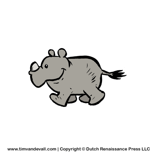 Baby Rhino Clipart Image For Kids   Printable Zoo Animal Pictures