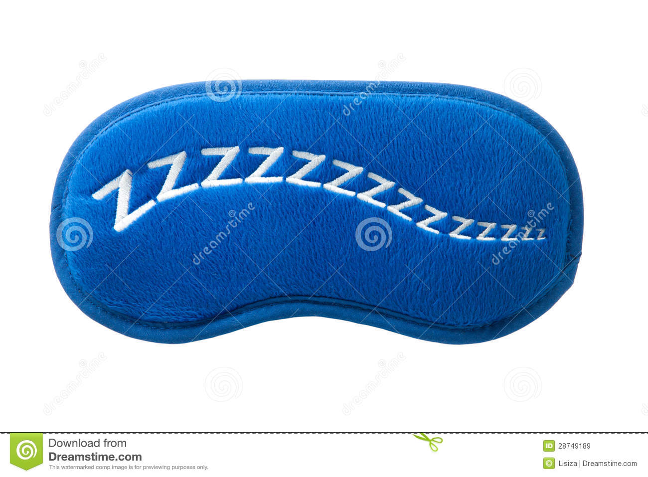 Blue Sleep Mask With Sign Zzzzz Royalty Free Stock Images   Image