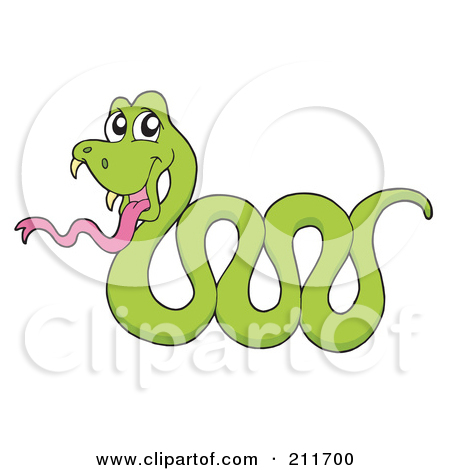 Clipart Illustration Of A Coloring Page Outline Of A Snake By Visekart