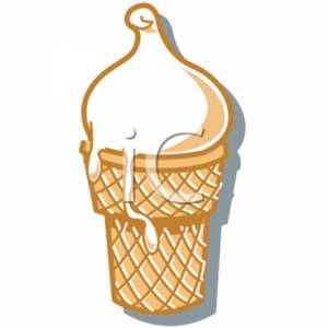 Clipart Picture Of A Vanilla Soft Serve Ice Cream Cone
