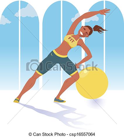 Female Fitness Instructor Or Personal    Csp16557064   Search Clipart
