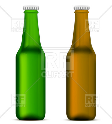 Green And Brown Beer Bottles Download Royalty Free Vector Clipart    