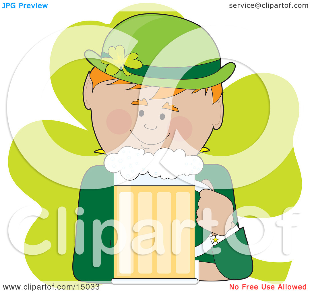 Green Drinking A Frothy Mug Of Beer Clipart Illustration By Maria