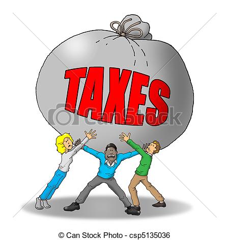 Income Tax Clipart Tax Burden Stock Illustration