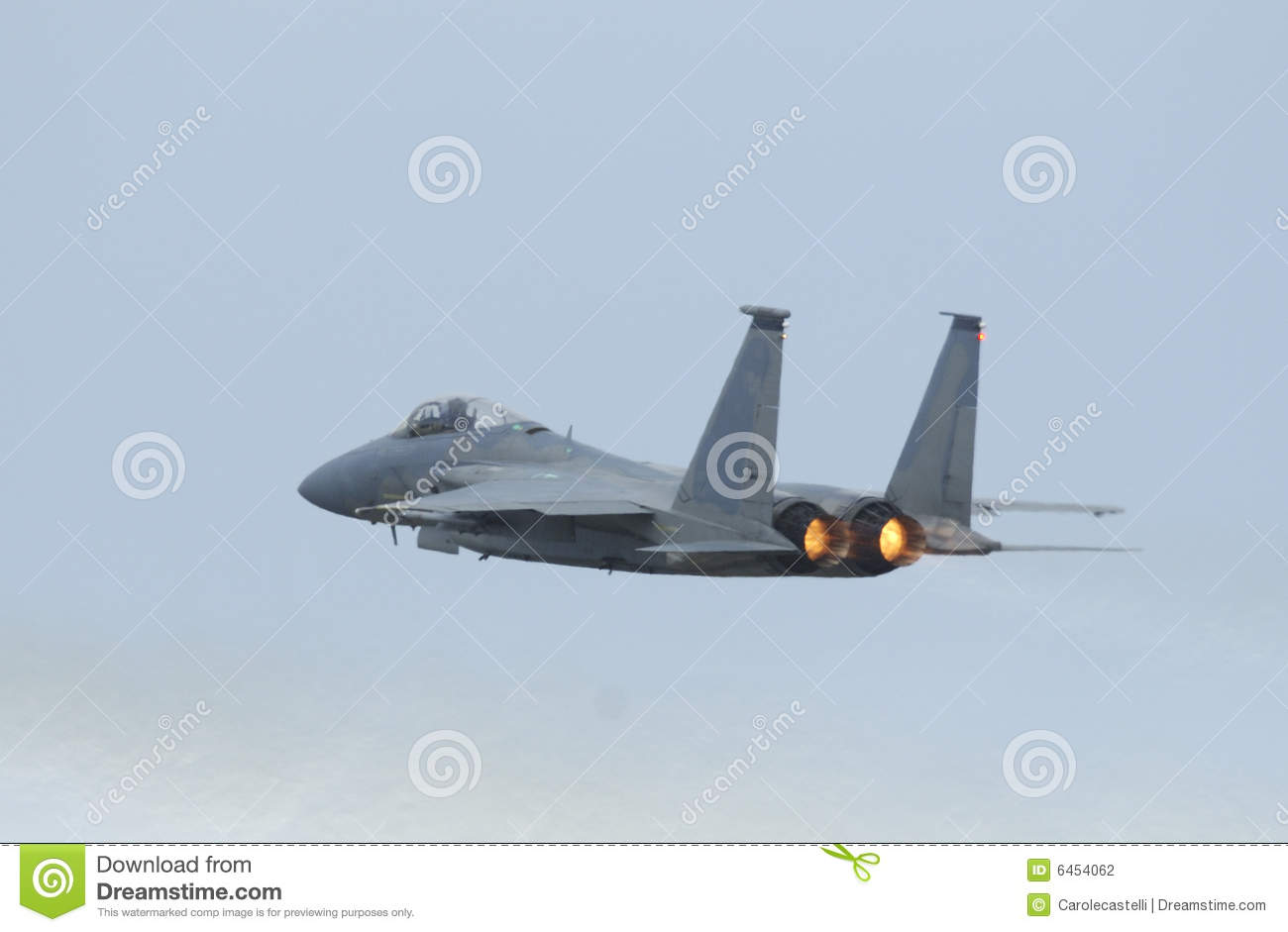 Jet Fighter F 15 Eagle In Airshow Stock Photography   Image  6454062